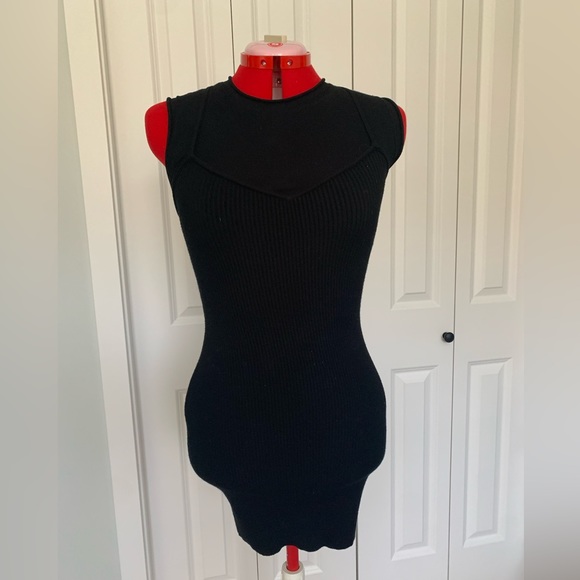 ALC black knitted mini dress size XS - Picture 1 of 7